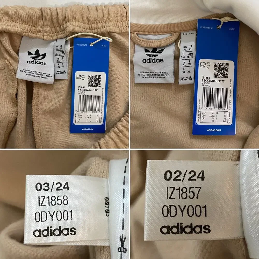 Adidas Originals Classic Beckenbauer Tracksuit Magic Beige White Size XL